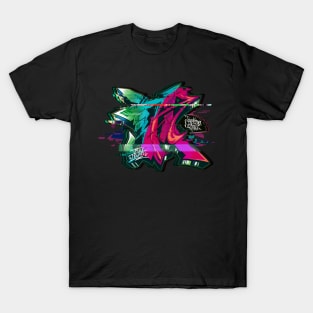 Japanese KANJI Graffiti MAKOTO (Glitch Style) T-Shirt